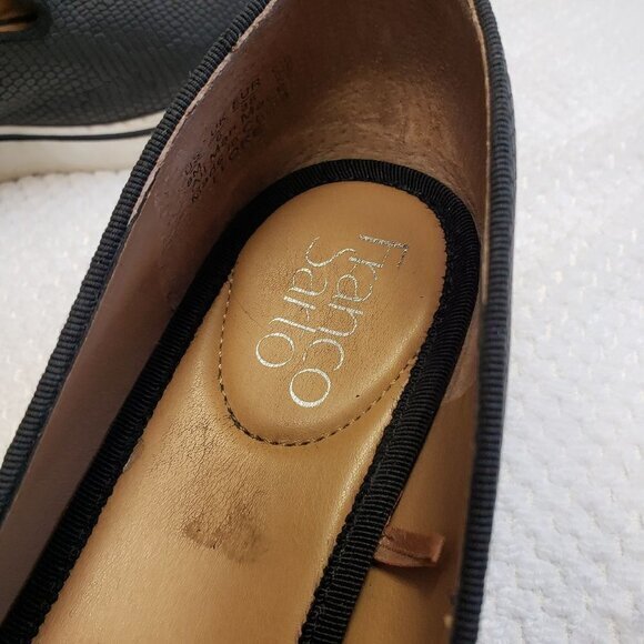 Franco Sarto Flore Black White‎ Academia Reptile Slip-On Womens Shoes Size 8 - Picture 8 of 11